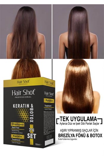 Hair Shot Keratin & Botox Brezilya Fönü Seti 2*100 ML